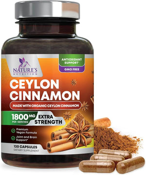 NATURE'S NUTRITION - Nature's Nutrition Pure Cinnamon 1800Mg. 120 Capsulas - The Red Vitamin MX - Suplementos Alimenticios - {{ shop.shopifyCountryName }}