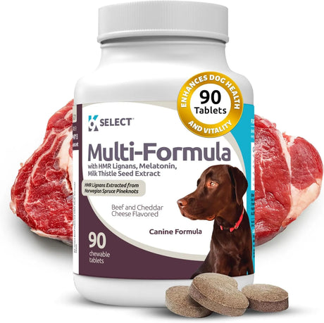 K9 SELECT - K9 Select Multi-Formula Dog Vitamins for Large Dogs Beef Flavor 90 Tabletas - The Red Vitamin MX - Multivitamínicos Para Perros - {{ shop.shopifyCountryName }}