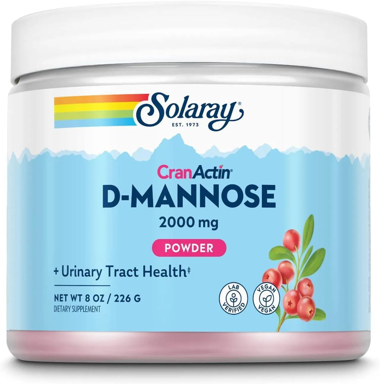 SOLARAY - Solaray D-Mannose with CranActin Cranberry AF Extract Powder 226Gr. - The Red Vitamin MX - Suplementos Alimenticios - {{ shop.shopifyCountryName }}