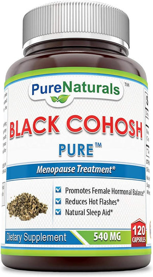 Pure Naturals Black Cohosh Menopause Relief 540Mg. 120 Capsulas