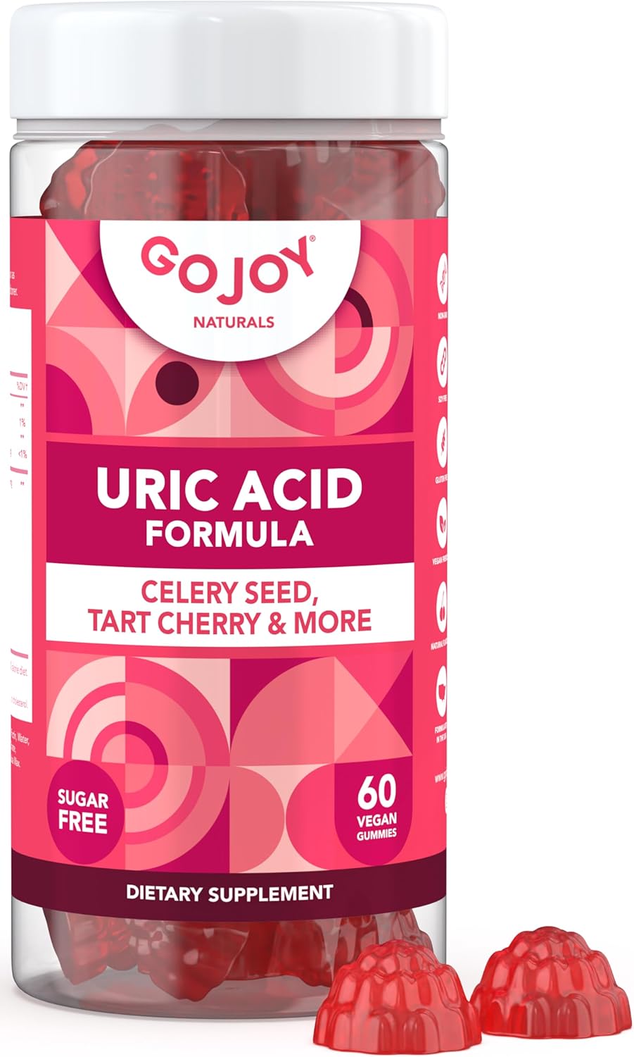 GOJOY Uric Acid Support Formula for Adults Tart Cherry Gummies with Celery Seed Extract 60 Gomitas