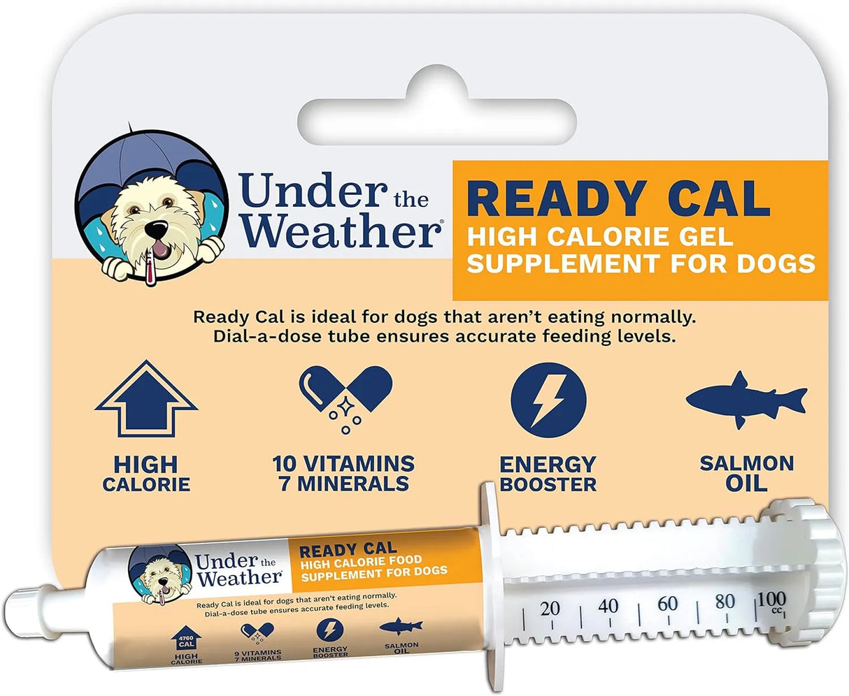 UNDER THE WEATHER - Under the Weather Pet Ready Cal for Dogs 100cc High Calorie Supplement - The Red Vitamin MX - Multivitamínicos Para Perros - {{ shop.shopifyCountryName }}