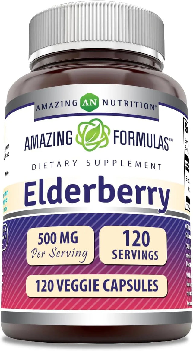 AMAZING FORMULAS - Amazing Formulas Elderberry 500Mg. 120 Capsulas - The Red Vitamin MX - Suplementos Alimenticios - {{ shop.shopifyCountryName }}