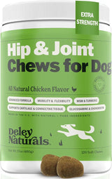DELEY NATURALS - Deley Naturals Dog Hip and Joint Supplement 120 Masticables - The Red Vitamin MX - Cuidado De Cadera Y Articulaciones Para Perros - {{ shop.shopifyCountryName }}