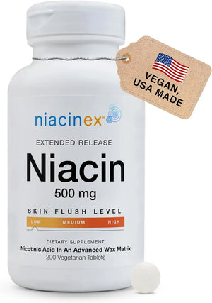 NIACINEX - Niacinex Niacin 500Mg. 200 Tabletas - The Red Vitamin MX - Suplementos Alimenticios - {{ shop.shopifyCountryName }}