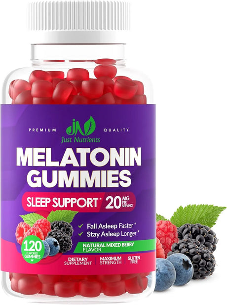 JUST NUTRIENTS - Just Nutrients Melatonin 20Mg. Gummies 120 Gomitas - The Red Vitamin MX - Suplementos Alimenticios - {{ shop.shopifyCountryName }}