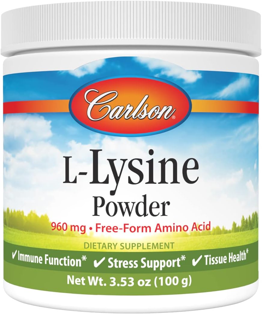 Carlson L-Lysine Powder 960Mg. 100Gr. - The Red Vitamin MX - Suplementos Alimenticios - CARLSON