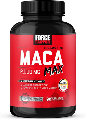 FORCE FACTOR - Force Factor Maca Max 2000Mg. 120 Capsulas - The Red Vitamin MX - Suplementos Alimenticios - {{ shop.shopifyCountryName }}