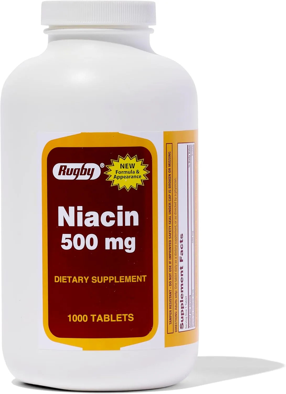 RUGBY LABORATORIES - Rugby Niacin 500Mg. 1000 Tabletas - The Red Vitamin MX - Suplementos Alimenticios - {{ shop.shopifyCountryName }}