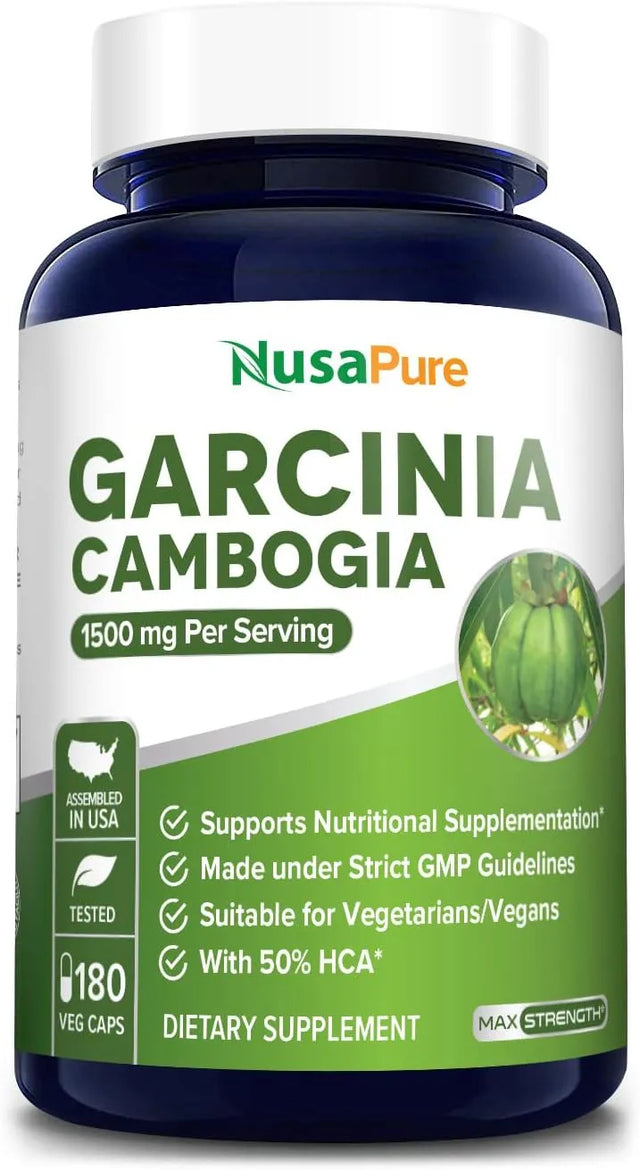 NUSAPURE - NusaPure Garcinia Cambogia 1500Mg. 180 Capsulas - The Red Vitamin MX - Suplementos Alimenticios - {{ shop.shopifyCountryName }}