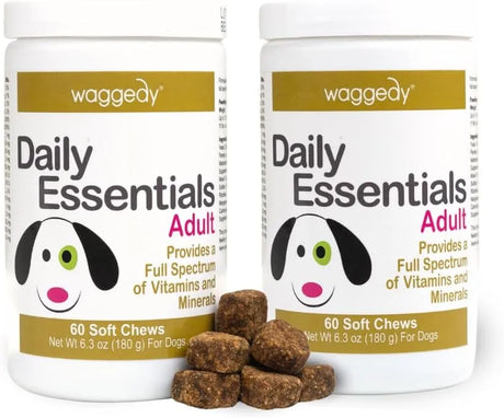 WAGGEDY - waggedy Daily Essentials Adult Soft Chews 60 Masticables 2 Pack - The Red Vitamin MX - Multivitamínicos Para Perros - {{ shop.shopifyCountryName }}