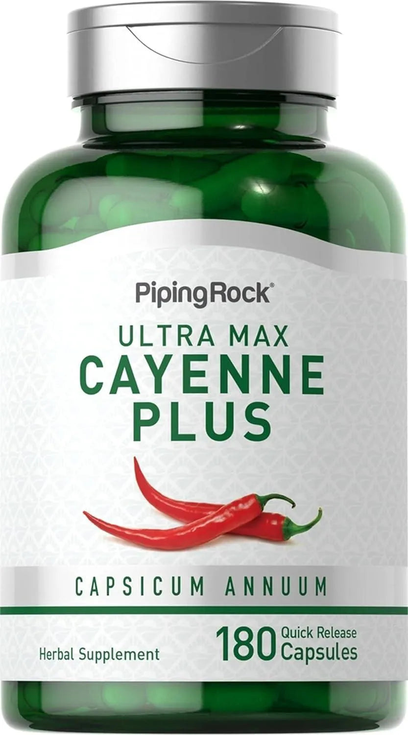 PIPING ROCK - Piping Rock Cayenne Pepper Plus 180 Capsulas - The Red Vitamin MX - Suplementos Alimenticios - {{ shop.shopifyCountryName }}