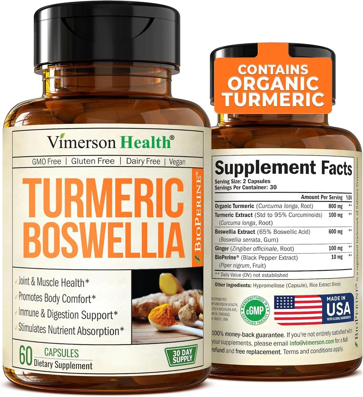 VIMERSON HEALTH - Vimerson Health Turmeric Boswellia 60 Capsulas - The Red Vitamin MX - Suplementos Alimenticios - {{ shop.shopifyCountryName }}