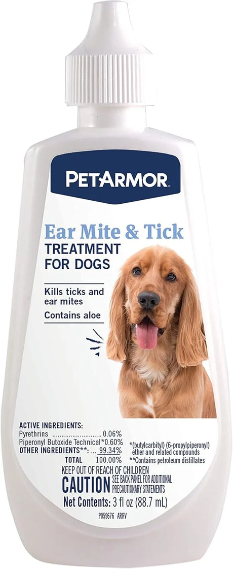 PETARMOR - PetArmor Ear Mite Treatment for Dogs 3 Fl.Oz. - The Red Vitamin MX - Cuidado Del Oído De Perros - {{ shop.shopifyCountryName }}