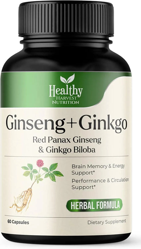 HEALTHY HARVEST NUTRITION - Healthy Harvest Nutrition Ginkgo Biloba & Ginseng 60 Capsulas - The Red Vitamin MX - Suplementos Alimenticios - {{ shop.shopifyCountryName }}