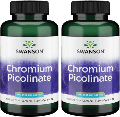 SWANSON - Swanson Chromium Picolinate 200mcg 200 Capsulas 2 Pack - The Red Vitamin MX - Suplementos Alimenticios - {{ shop.shopifyCountryName }}