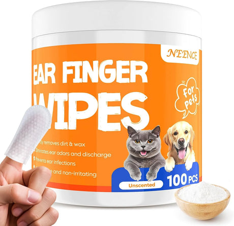 NEENCE - NEENCE Ear Finger Wipes for Dogs & Cats Unscented 100 Toallitas - The Red Vitamin MX - Cuidado Del Oído De Perros - {{ shop.shopifyCountryName }}