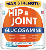 GOODGROWLIES Glucosamine for Dogs Hip & Joint Supplement 120 Masticables