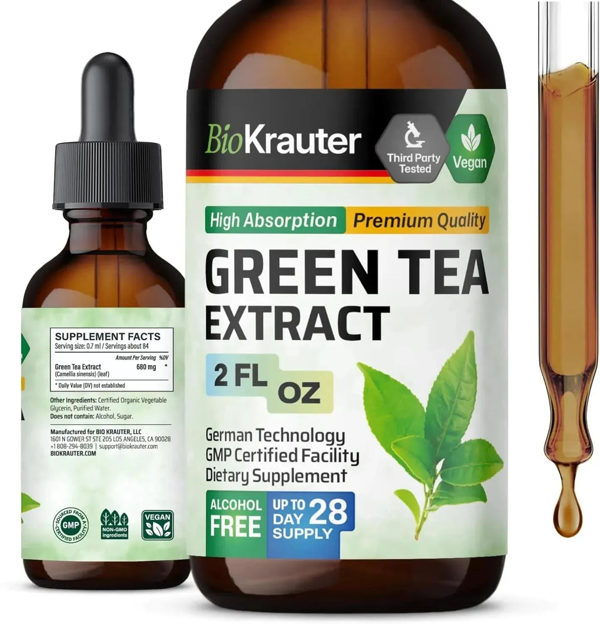 BIOKRAUTER - Bio Krauter Green Tea Extract Liquid Drops 2 Fl.Oz. - The Red Vitamin MX - Suplementos Alimenticios - {{ shop.shopifyCountryName }}