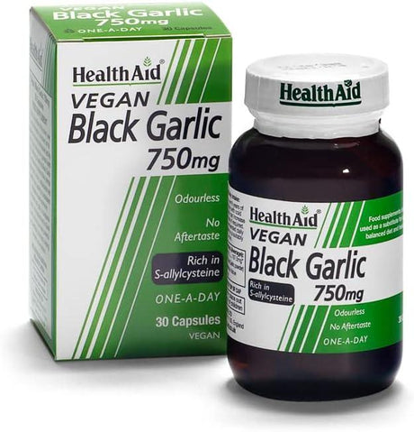 HEALTHAID - HealthAid Black Garlic 750Mg. 30 Capsulas - The Red Vitamin MX - Suplementos Alimenticios - {{ shop.shopifyCountryName }}