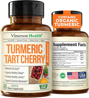 Vimerson Health Turmeric with 10:1 Tart Cherry Extract 60 Capsulas