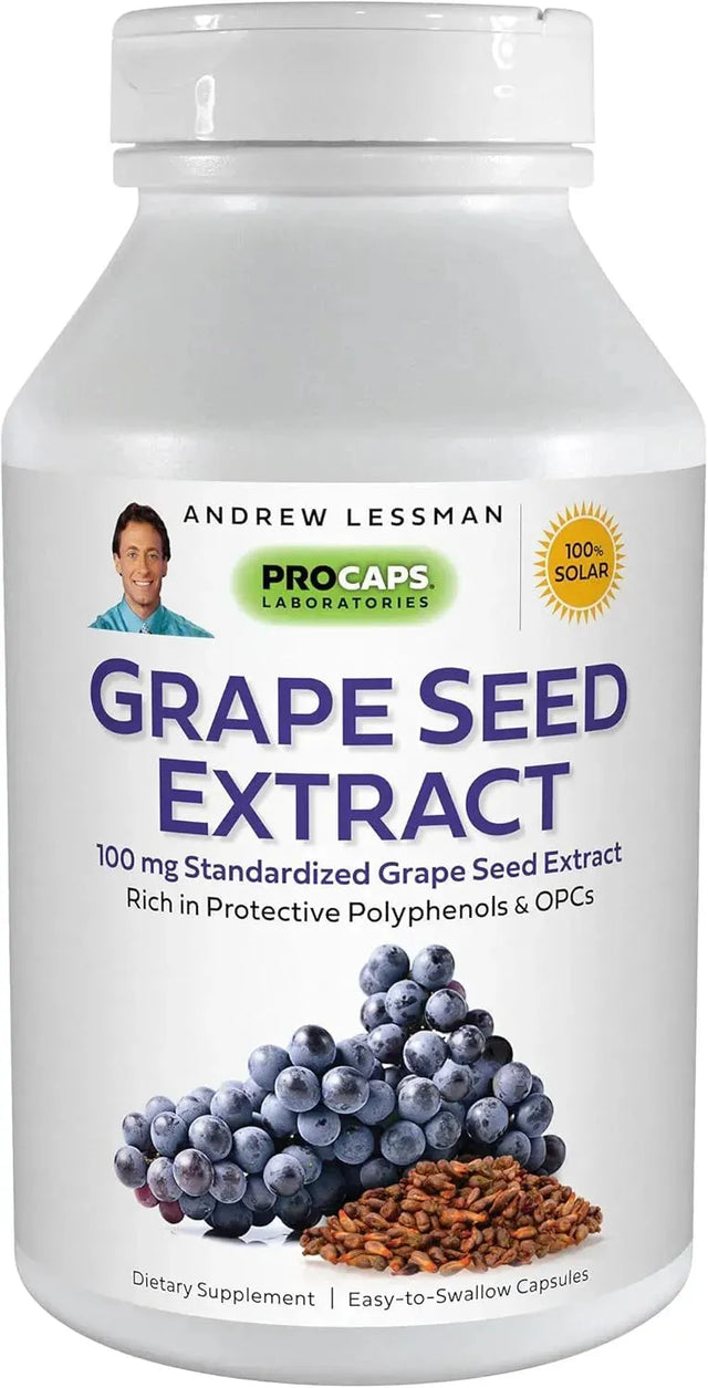 ANDREW LESSMAN - Andrew Lessman Grape Seed Extract 100Mg. 180 Capsulas - The Red Vitamin MX - Suplementos Alimenticios - {{ shop.shopifyCountryName }}