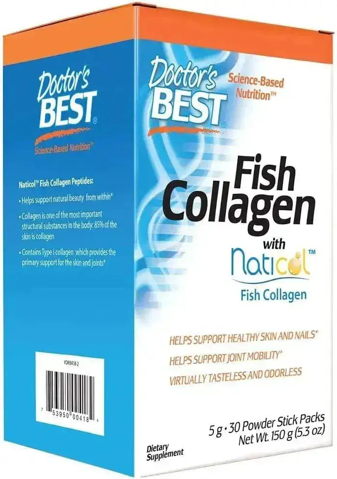 DOCTOR'S BEST - Doctor's Best Fish Collagen w/Naticol Powder 30 Paquetes - The Red Vitamin MX - Suplementos Alimenticios - {{ shop.shopifyCountryName }}