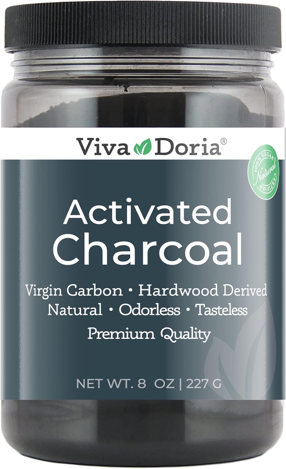 Viva Doria Virgin Activated Charcoal Powder 227Gr.