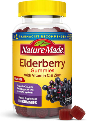 NATURE MADE - Nature Made Elderberry with Vitamin C and Zinc 100 Gomitas - The Red Vitamin MX - Suplementos Alimenticios - {{ shop.shopifyCountryName }}