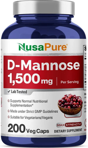 NUSAPURE - NusaPure D-Mannose 1500Mg. 200 Capsulas - The Red Vitamin MX - Suplementos Alimenticios - {{ shop.shopifyCountryName }}