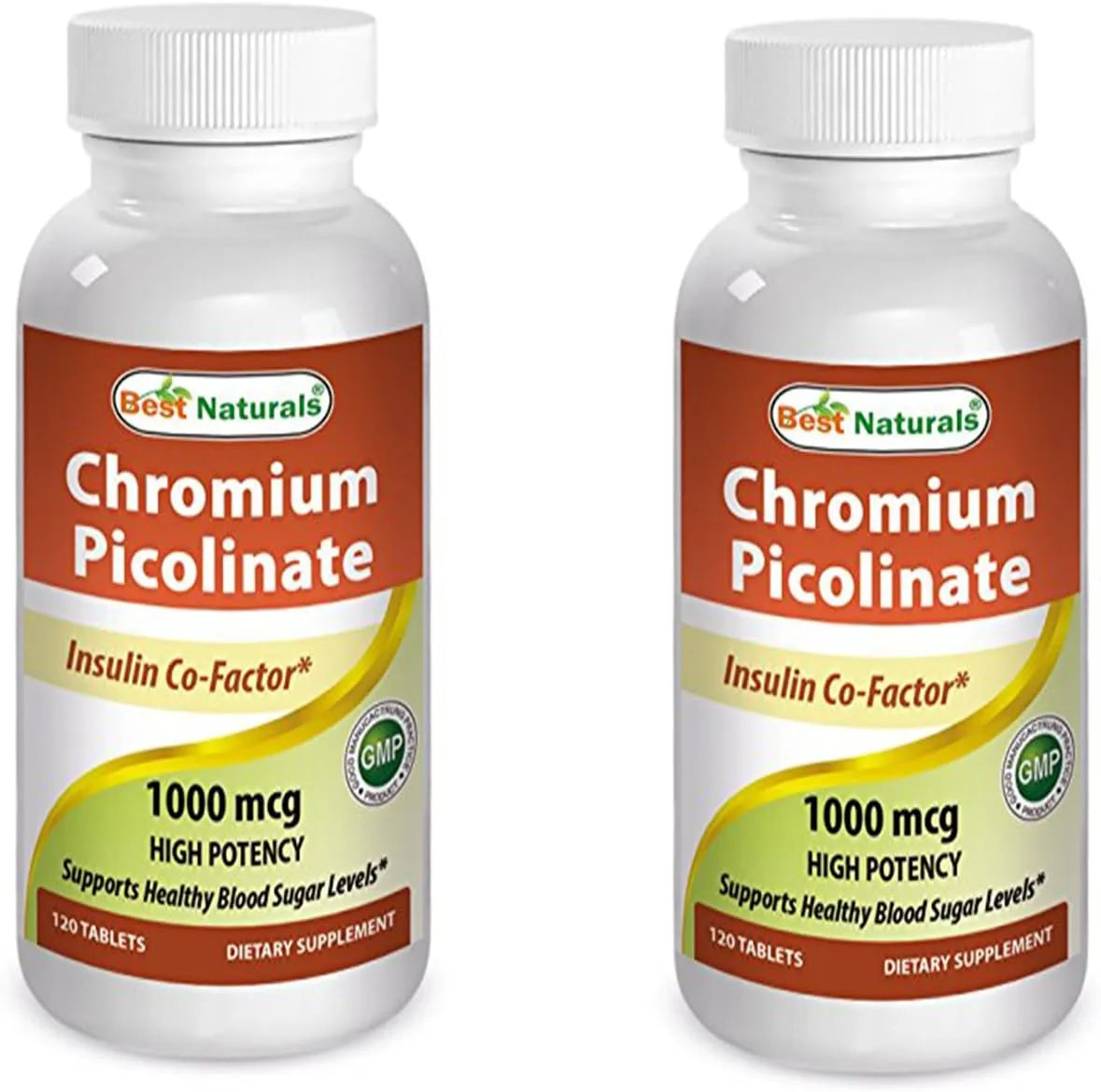 BEST NATURALS - Best Naturals Chromium Picolinate 1000mcg 120 Tabletas 2 Pack - The Red Vitamin MX - Suplementos Alimenticios - {{ shop.shopifyCountryName }}