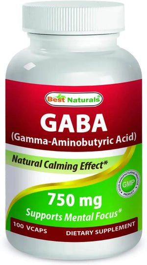 BEST NATURALS - Best Naturals Gaba 750Mg. 100 Capsulas - The Red Vitamin MX - Suplementos Alimenticios - {{ shop.shopifyCountryName }}