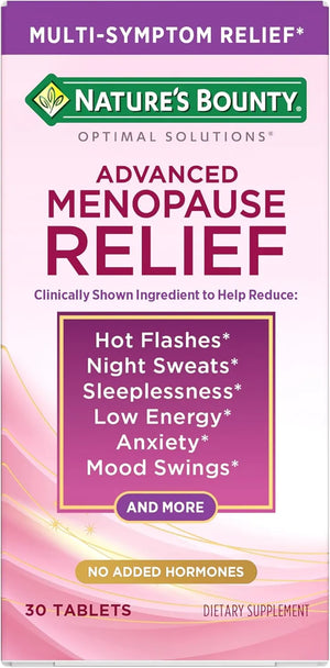 NATURE'S BOUNTY - Nature's Bounty Optimal Solutions Advanced Menopause Relief 30 Tabletas - The Red Vitamin MX - Suplementos Alimenticios - {{ shop.shopifyCountryName }}