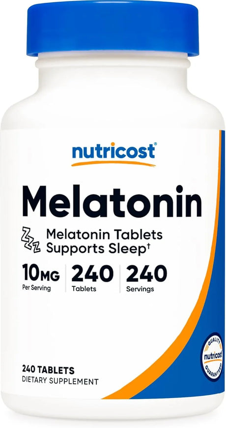 NUTRICOST - Nutricost Melatonin 10Mg. 240 Tabletas - The Red Vitamin MX - Suplementos Alimenticios - {{ shop.shopifyCountryName }}