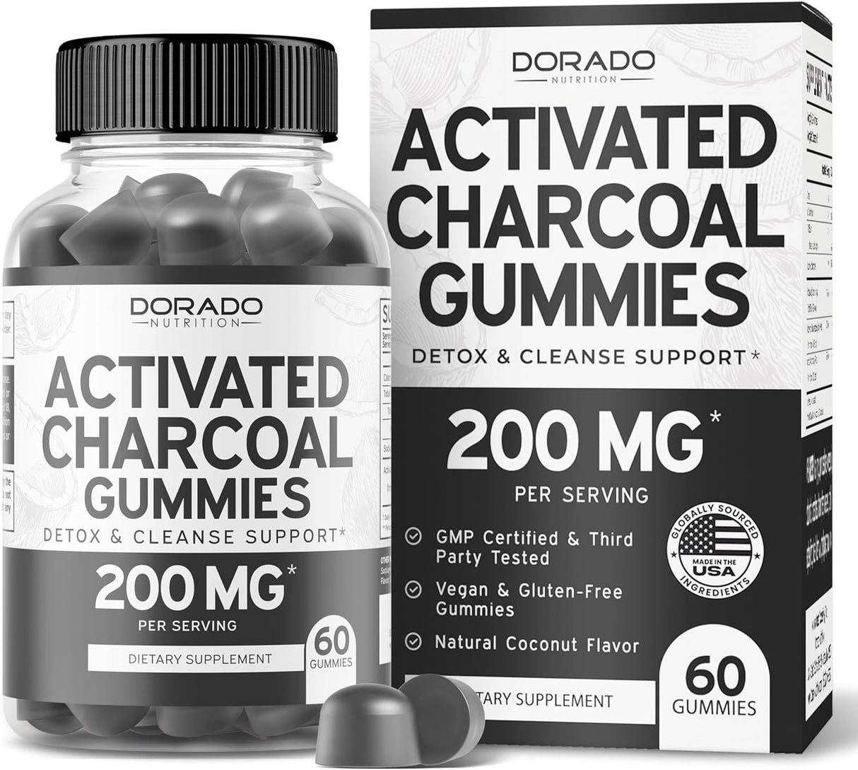 Dorado Nutrition Activated Charcoal Gummies 60 Gomitas