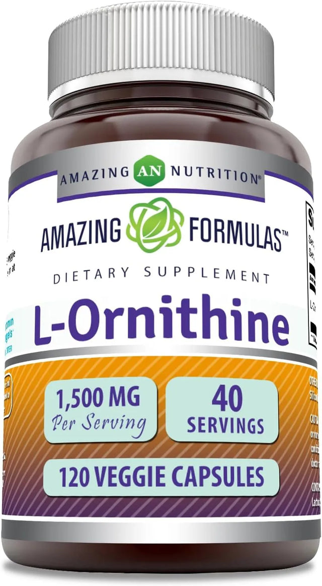 AMAZING FORMULAS - Amazing Formulas L-Ornithine 1500Mg. 120 Capsulas - The Red Vitamin MX - Suplementos Alimenticios - {{ shop.shopifyCountryName }}