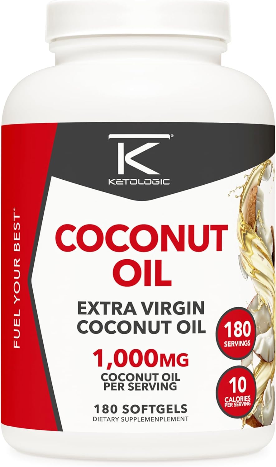 KETOLOGIC - Ketologic Coconut Oil 1000Mg. 180 Capsulas Blandas - The Red Vitamin MX - Suplementos Alimenticios - {{ shop.shopifyCountryName }}