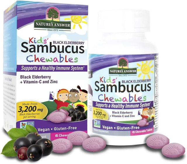 NATURE´S ANSWER - Nature's Answer Kids Sambucus Chewables Black Elderberry with Vitamin C and Zinc 45 Tabletas Masticables - The Red Vitamin MX - Suplementos Alimenticios - {{ shop.shopifyCountryName }}