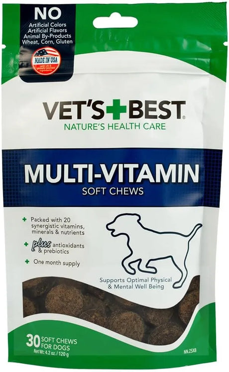 VET'S BEST - Vet's Best Multi-Vitamin Soft Chew Dog Supplements 30 Masticables - The Red Vitamin MX - Multivitamínicos Para Perros - {{ shop.shopifyCountryName }}