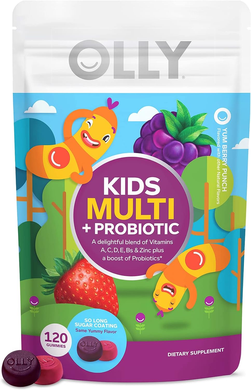 OLLY Kid's Multivitamin + Probiotic Gummy 120 Gomitas