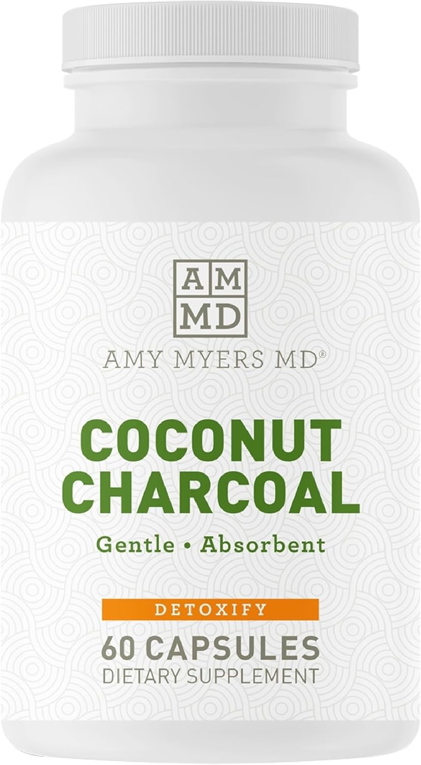 Amy Myers MD Coconut Charcoal Natural Activated Charcoal 60 Capsulas