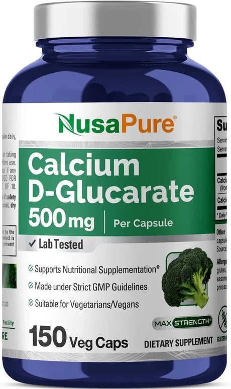 NUSAPURE - NusaPure Calcium D-Glucarate 500Mg. 150 Capsulas - The Red Vitamin MX - Suplementos Alimenticios - {{ shop.shopifyCountryName }}