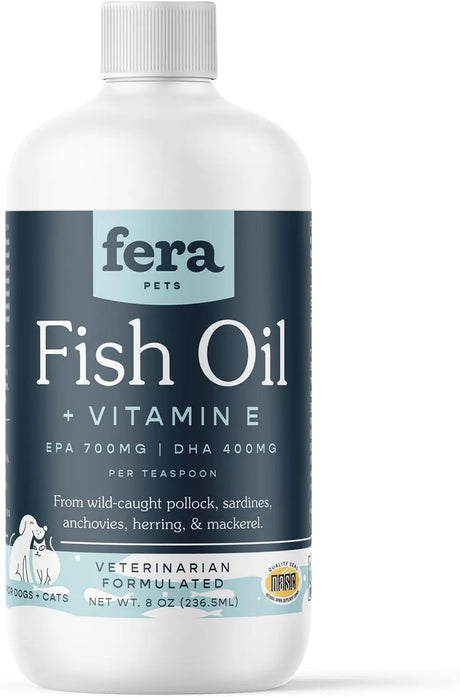 FERA PETS - Fera Pet Organics Omega 3 Wild Caught Fish Oil for Dogs & Cats 8 Fl.Oz. - The Red Vitamin MX - Aceite De Pescado Para Perros - {{ shop.shopifyCountryName }}