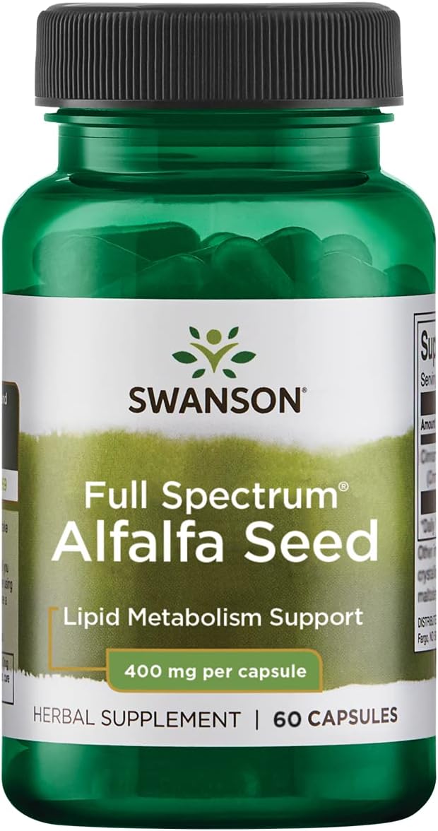 Swanson Full Spectrum Alfalfa Seed 400Mg. 60 Capsulas