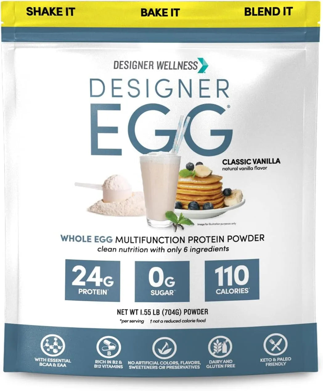 DESIGNER WELLNESS - Designer Wellness Designer Egg Natural Egg Yolk & Egg White Protein Powder Classic Vanilla 704Gr. - The Red Vitamin MX - Suplementos Alimenticios - {{ shop.shopifyCountryName }}