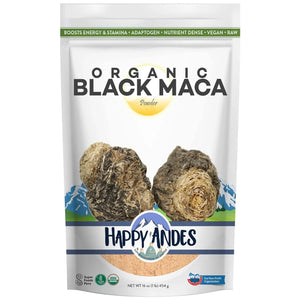 HAPPY ANDES - Happy Andes Organic Black Pure & Raw Maca Root Powder 454Gr. - The Red Vitamin MX - Suplementos Alimenticios - {{ shop.shopifyCountryName }}