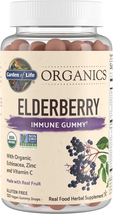 GARDEN OF LIFE - Garden of Life Organics Elderberry Gummies 120 Gomitas - The Red Vitamin MX - Suplementos Alimenticios - {{ shop.shopifyCountryName }}