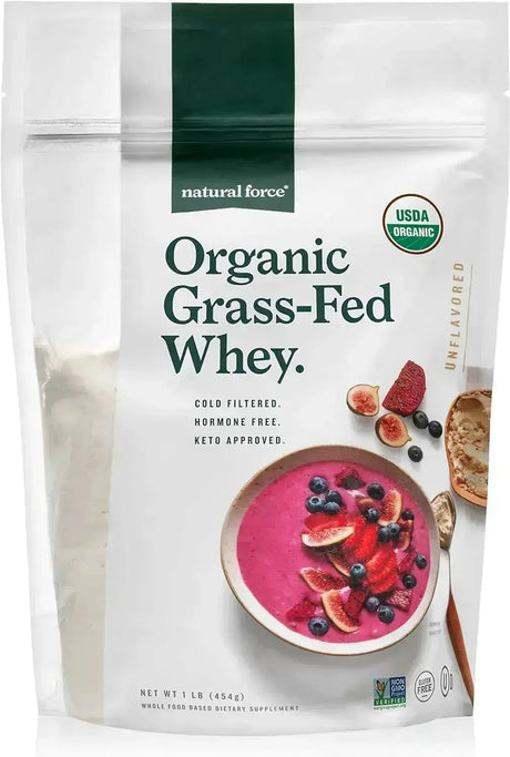 NATURAL FORCE - Natural Force Grass Fed Organic Whey Protein Powder Unflavored 454Gr. - The Red Vitamin MX - Suplementos Alimenticios - {{ shop.shopifyCountryName }}