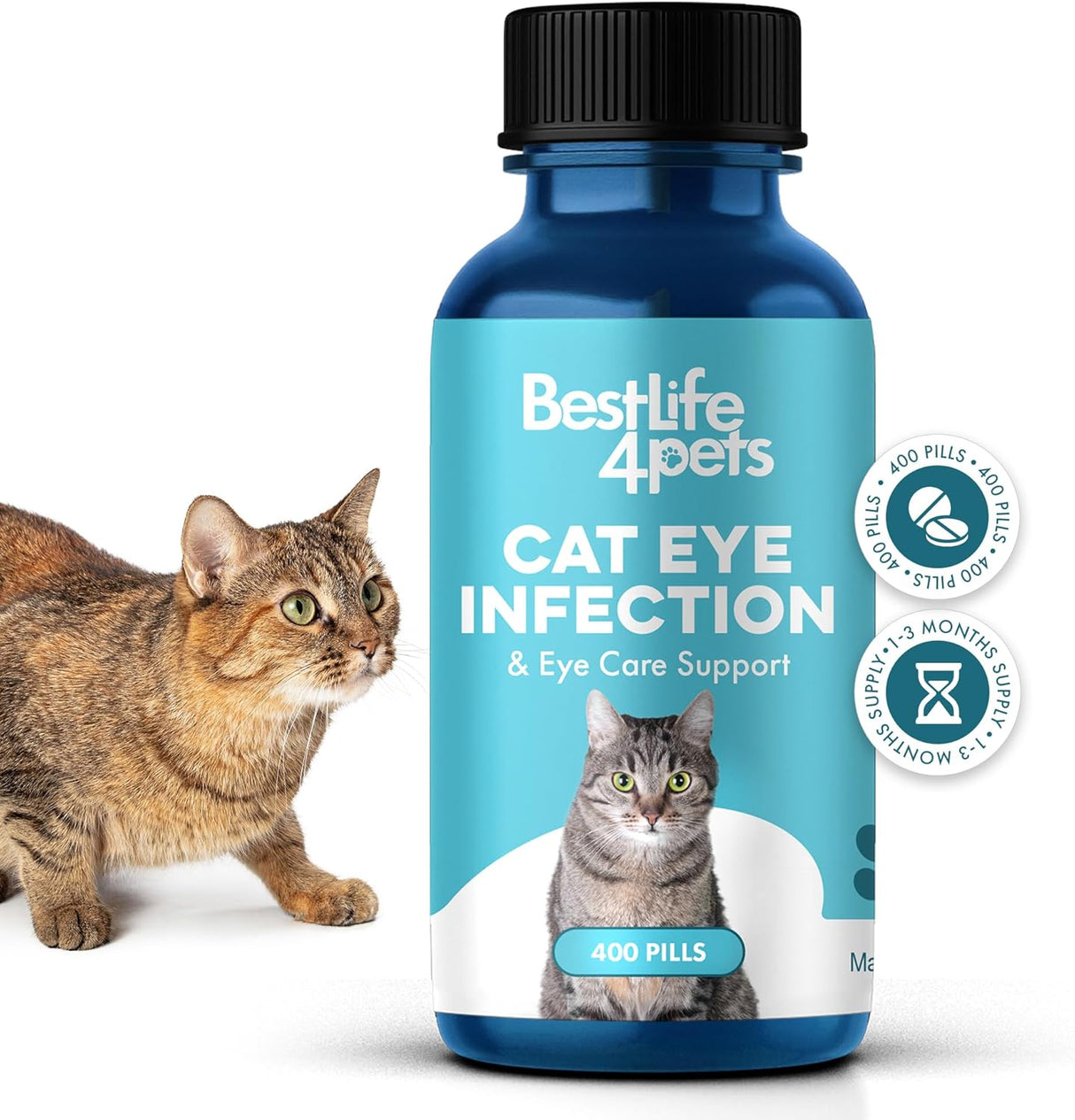 BestLife4Pets Cat Eye Infection & Vision Care Support 400 Tabletas