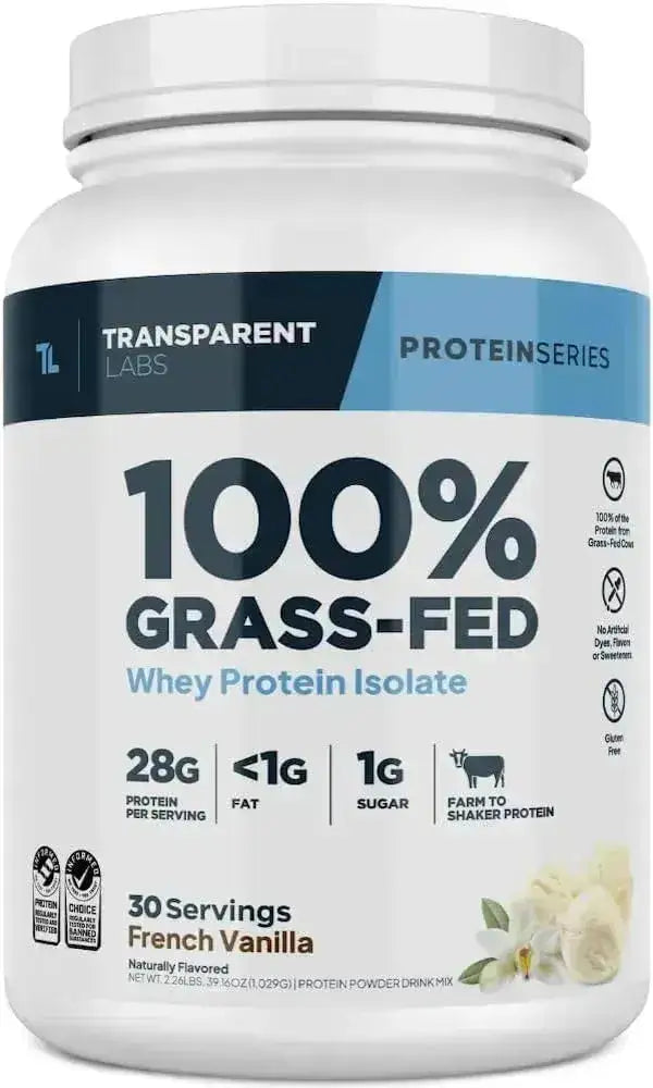 TRANSPARENT LABS - Transparent Labs Grass-Fed Whey Protein Isolate 30 Servicios French Vanilla 2.26Lb. - The Red Vitamin MX - Suplementos Alimenticios - {{ shop.shopifyCountryName }}